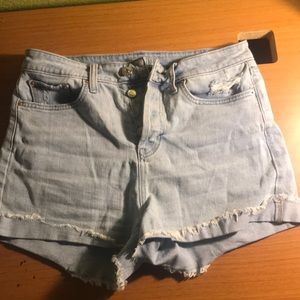 Light denim shorts